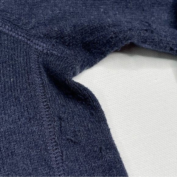 Eddie Bauer Sweater Merino Wool Cotton Navy Blue Outdoor Gorp Office  Tall - Picture 13 of 13